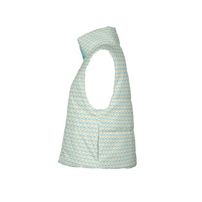 TONY G Women's Puffer Vest, adorned with the TG Logo #3 Monogram Pattern