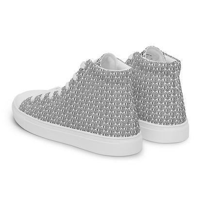 TONY G Boy's high top canvas shoes, featuring the TONY G Logo & TG Logo Outline Monogram Pattern