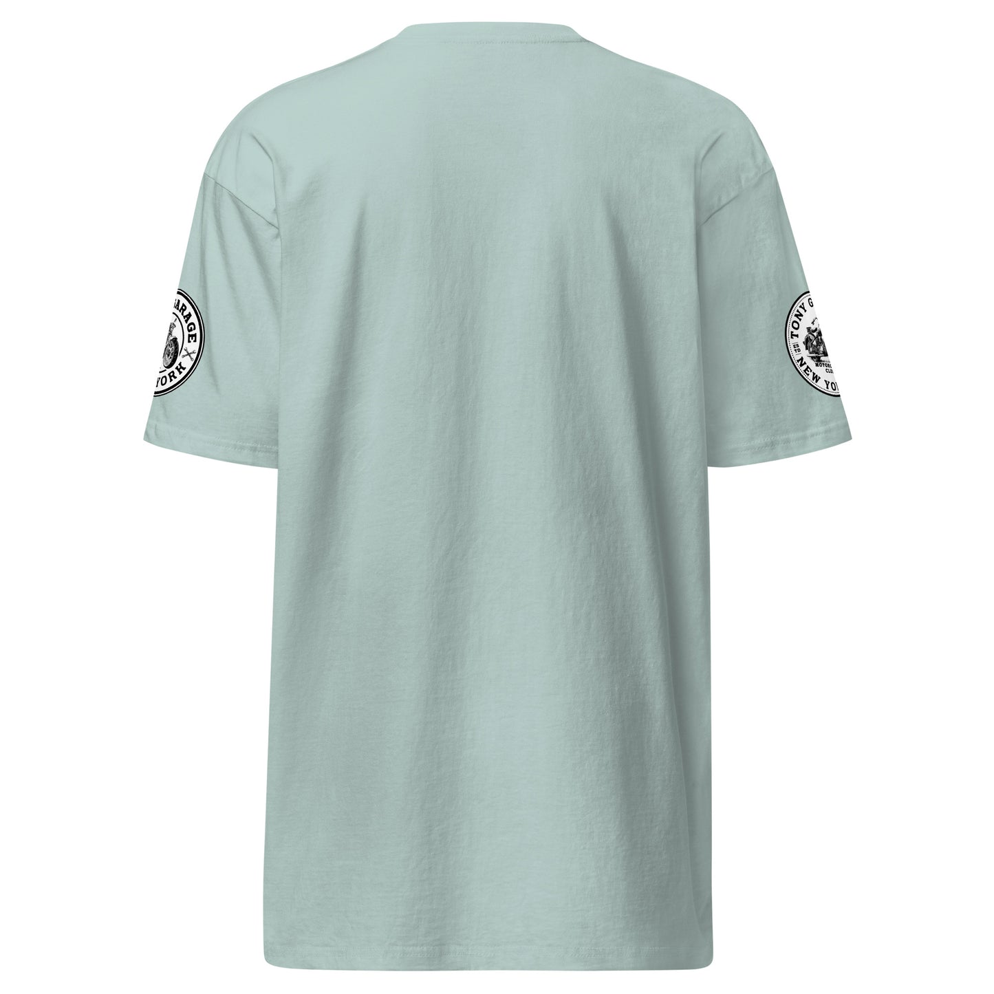 TONY Garage Winged TG Logo Tire Men's Heavyweight Cotton Tee, featuring the Winged TG Logo Tire design