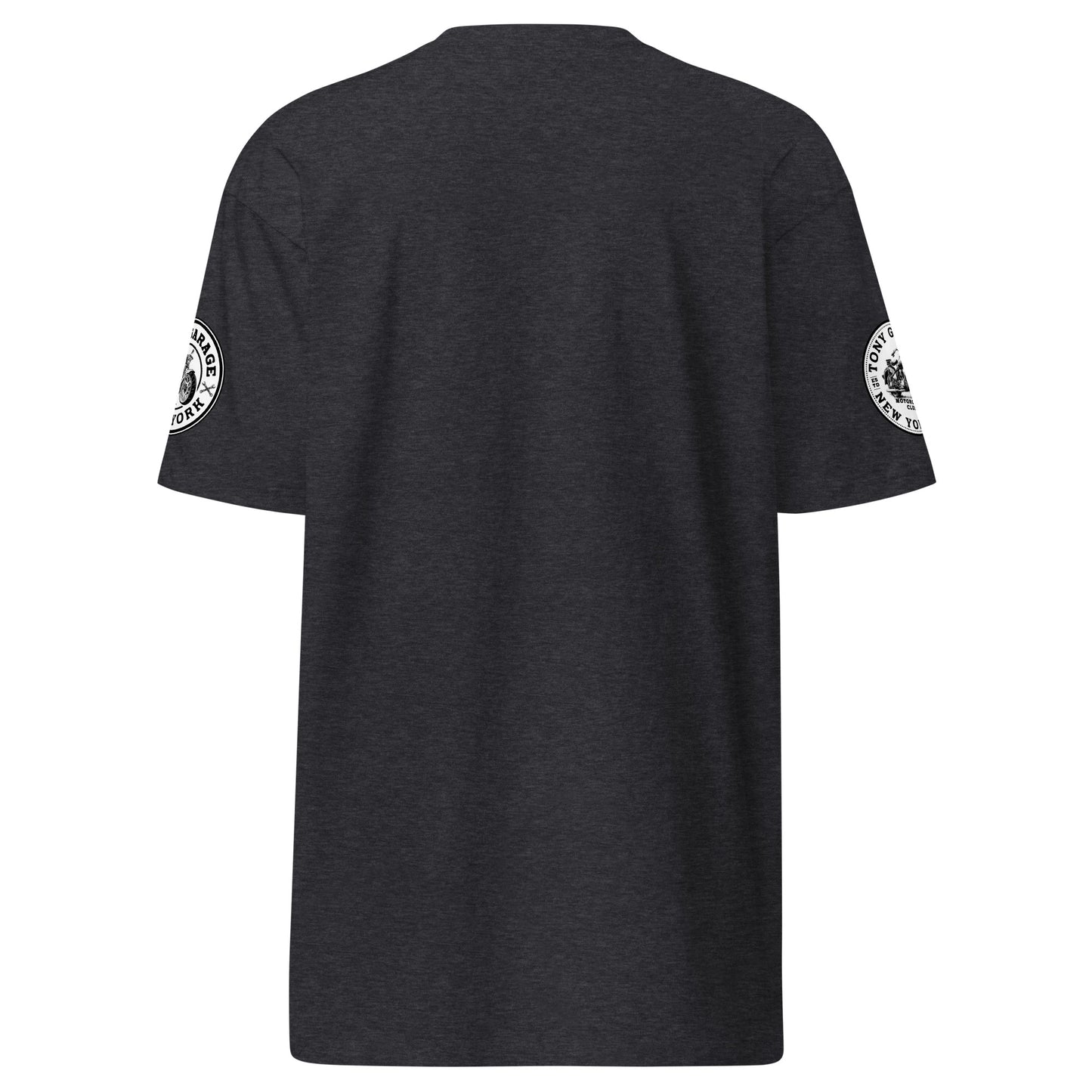 TONY Garage Winged TG Logo Tire Men's Heavyweight Cotton Tee, featuring the Winged TG Logo Tire design