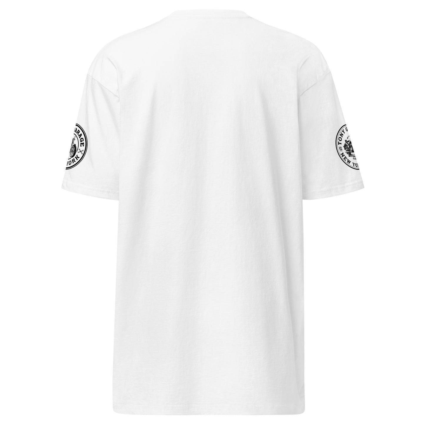 TONY Garage Winged TG Logo Tire Men's Heavyweight Cotton Tee, featuring the Winged TG Logo Tire design