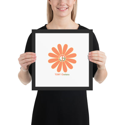 TONY Gerbera #1 Framed Poster Wall Art