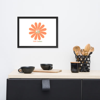 TONY Gerbera #1 Framed Poster Wall Art