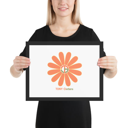 TONY Gerbera #1 Framed Poster Wall Art