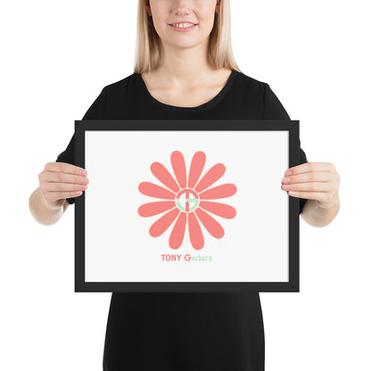 TONY Gerbera #4 Framed Poster Wall Art