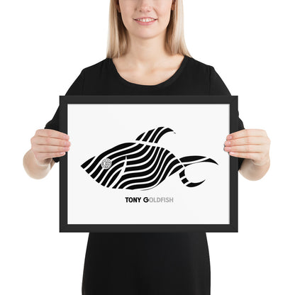 TONY Goldfish Framed Poster Wall Art