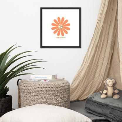 TONY Gerbera #1 Framed Poster Wall Art