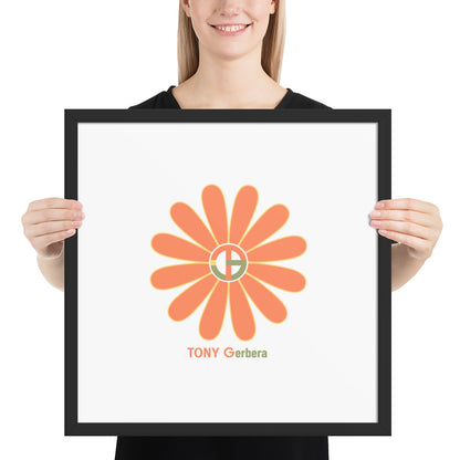 TONY Gerbera #1 Framed Poster Wall Art