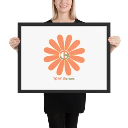 TONY Gerbera #1 Framed Poster Wall Art