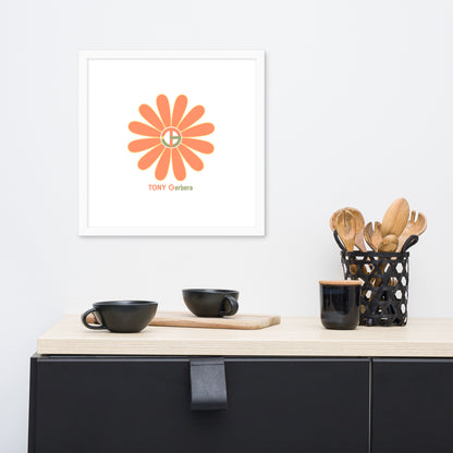 TONY Gerbera #1 Framed Poster Wall Art